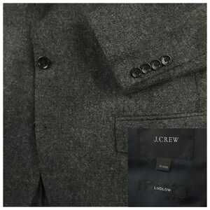 J Crew Blazer Sport Coat Mens 44R Ludlow Moon British Wool Elbow Patch Flannel